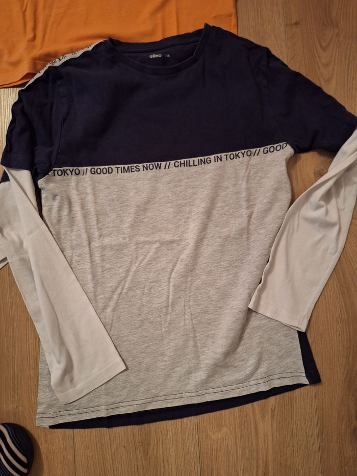 6 tee-shirts manches courte  dont 1 manche longue 14 ans - photo numéro 8