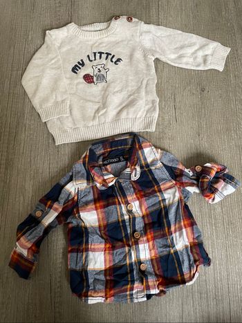 Pull + chemise 3 mois