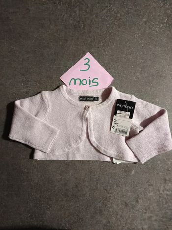 Gilet mauve 3 mois