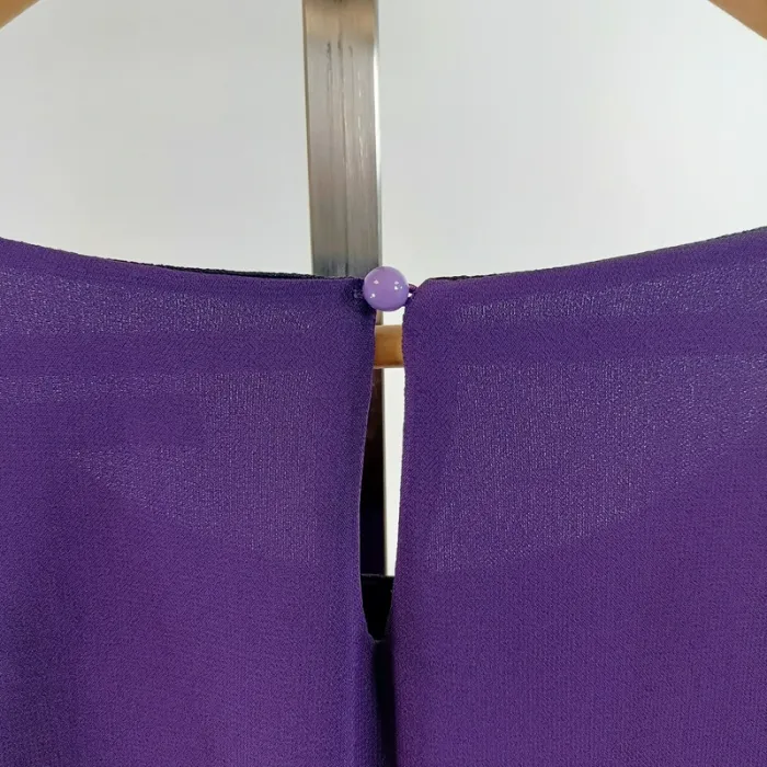 Blouse violette fluide manches bouffantes transparence légère Grain de Malice T38 A1436 - photo numéro 7