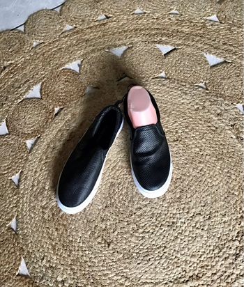 Chaussure détente noir effet peau de serpent taille 37