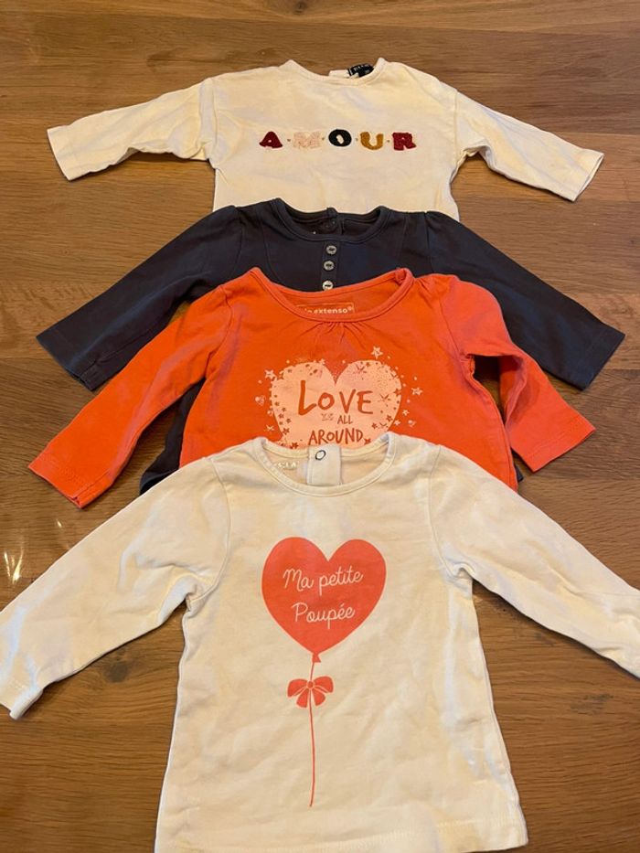 Lot tee shirt manches longues 3 mois - photo numéro 2