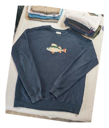 Sweatshirt Forét Coton Bio Motif Perche Taille L