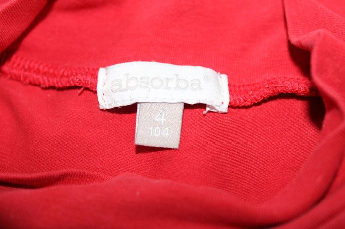 T-shirt rouge manches longues Absorba - 4 ans - Très bon état - photo numéro 3
