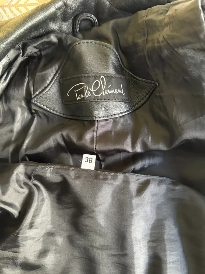 Blouson cuire Paule clement - photo numéro 3