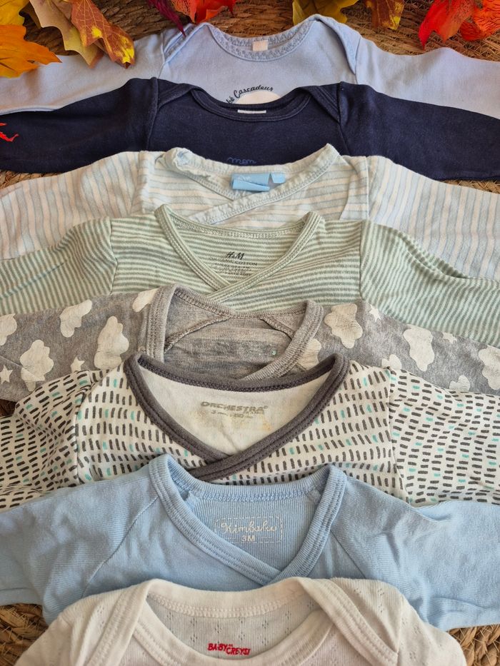 Gros lot de bodies garçon 3 mois - photo numéro 3
