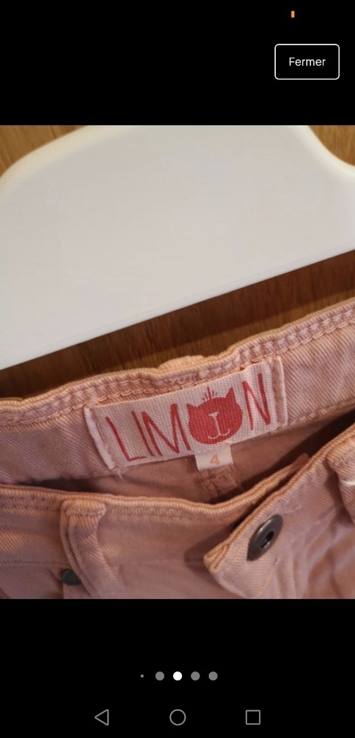 Jeans slim Limon en rose 4 ans - photo numéro 5