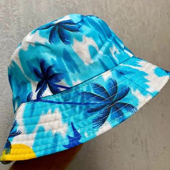 Chapeau Seau Bob fleurs rosées - Réversible gris NЕUF