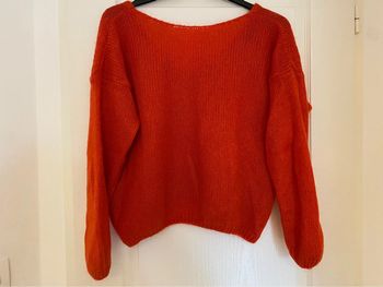 Pull dos boutonné en V taille unique