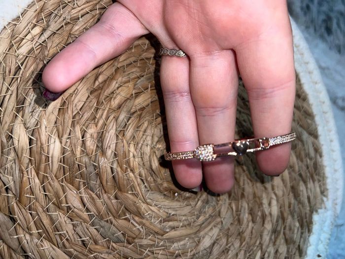 Bracelet rose gold cœur femme or jonc acier inoxydable bijou - photo numéro 8