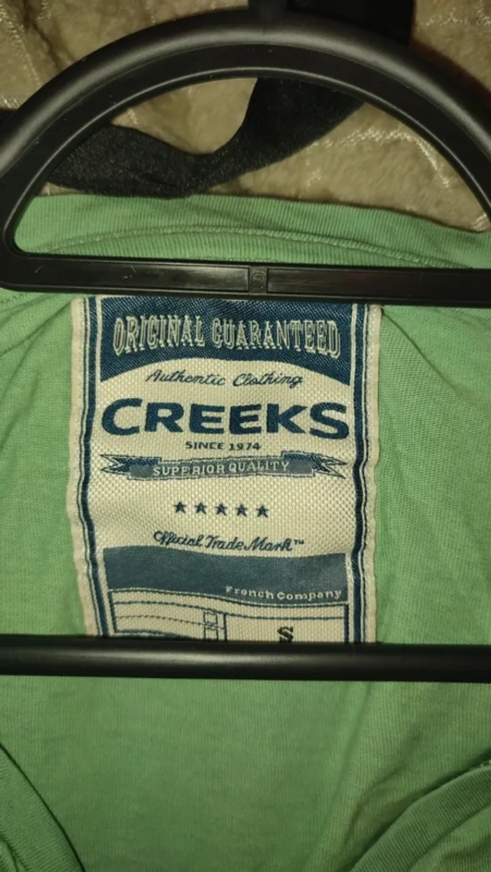 T-shirt vert Creeks taille S - photo numéro 3