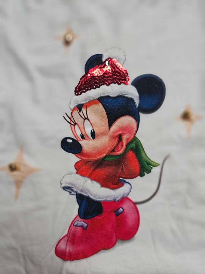 Tee shirt manche longue minnie noel - photo numéro 2