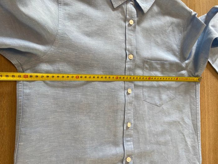 Chemisier lin et coton bleu clair Banana Republic taille M - photo numéro 12