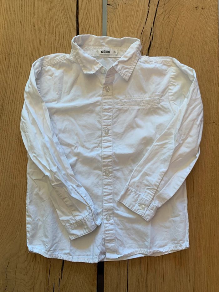Chemise blanche manches longues garçon 5 ans Gemo