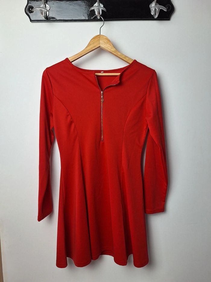 Robe patineuse rouge M