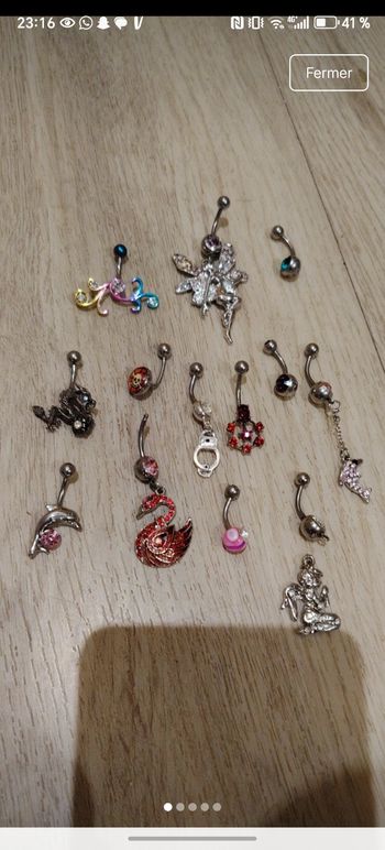 Lot de 13 percings