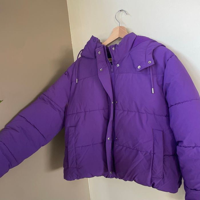 Doudoune violette BZB Taille L rembourrage chaud coupe courte V050