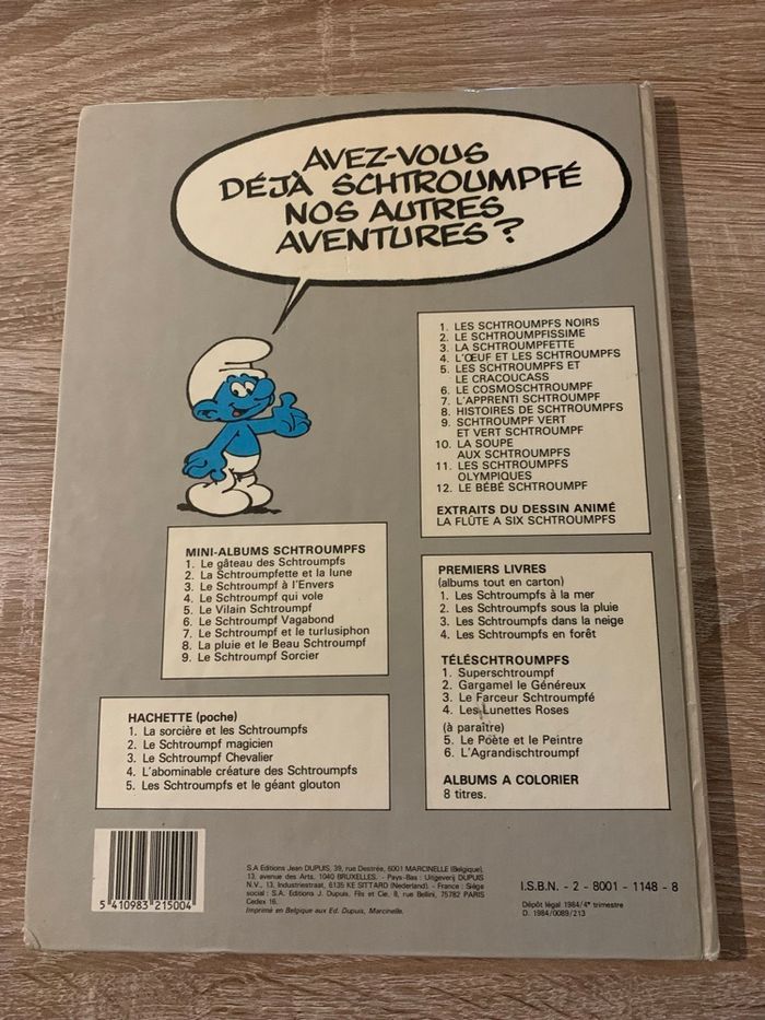 Bd le bébé schtroumpf et 3 autres histoires ( 1984) - photo numéro 2