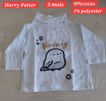 Sous pull Harry Potter fille 3 mois 
