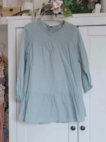 Robe plumetis légère vert d'eau
