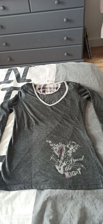 Pull gris t. 36 jennyfer