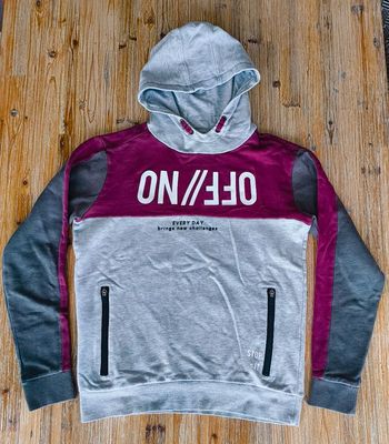 Sweat à Capuche Garçon/Ado Kiabi 16 ans (Taille S) Bicolore ON//OFF Streetwear