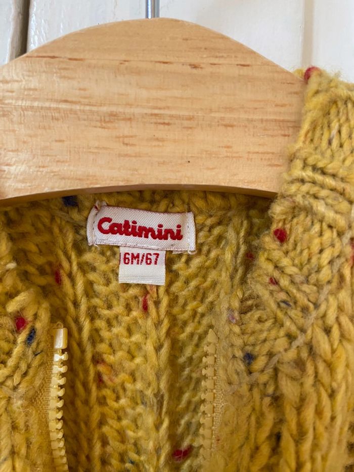 Gilet moutarde Catimini 6 mois - photo numéro 3