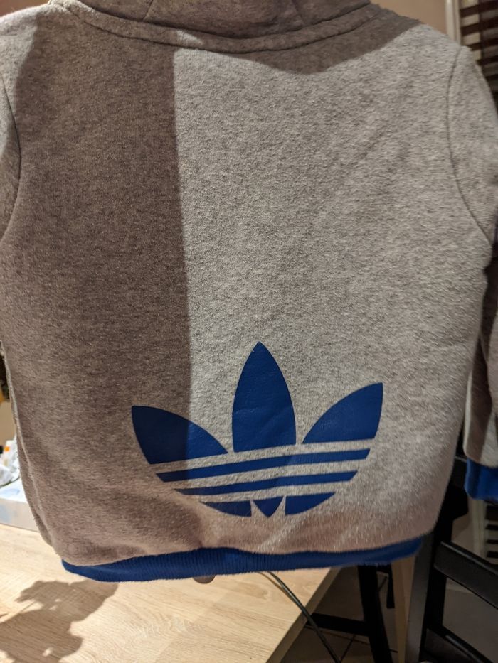 Veste sport adidas gris bleu - photo numéro 2
