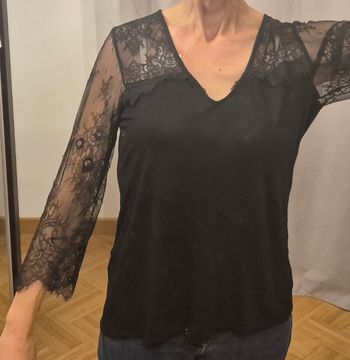 Tee-shirt dentelle femme