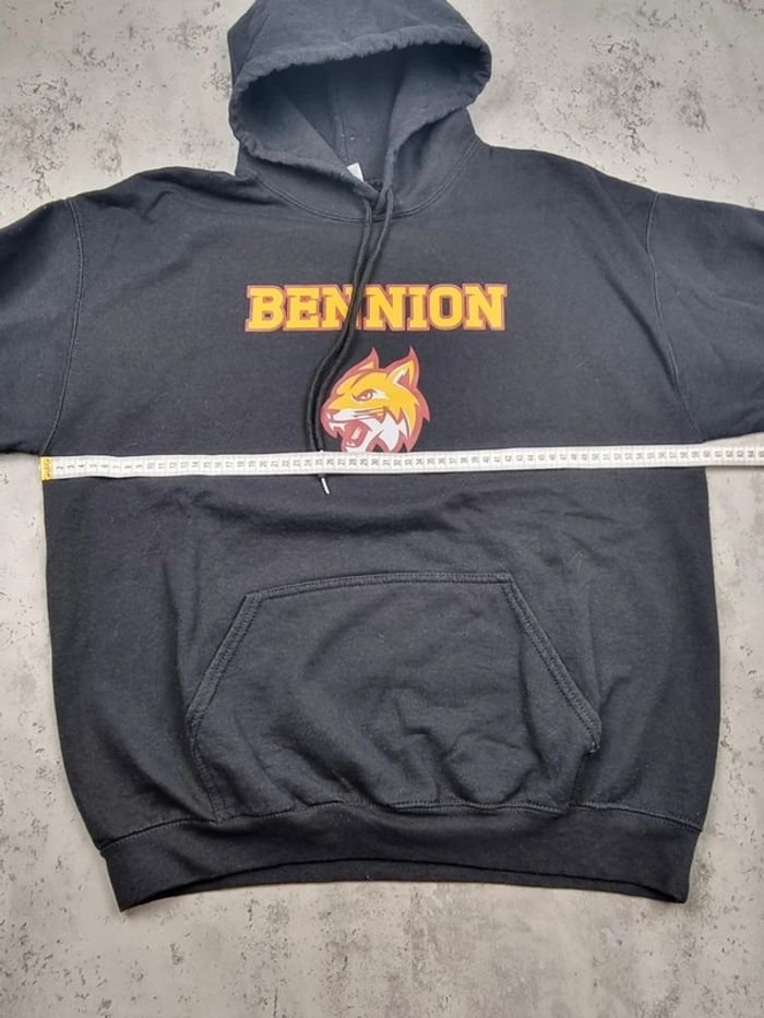 Pull à capuche universitaire Bennion noir, L Hommes - photo numéro 5