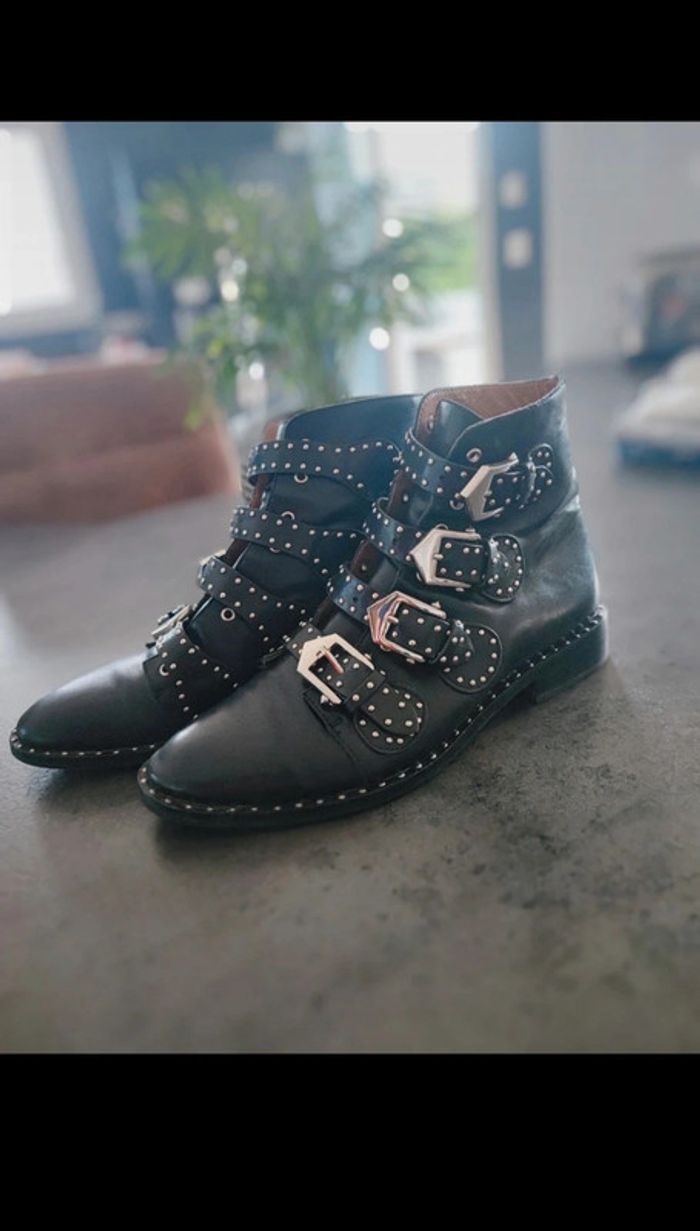 Bottines boucles et clous cuir noir Jessica Buurman - photo numéro 3