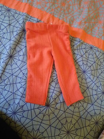Legging Orange lisseré doré