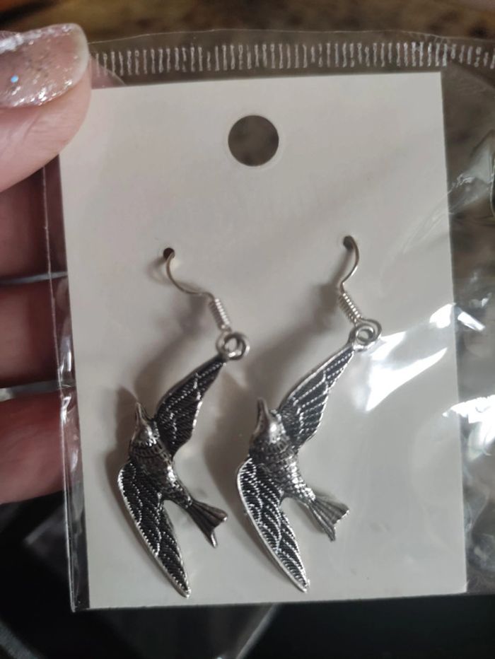 Lot de 6 bijoux neufs thème chouette, hibou et oiseau. - photo numéro 7