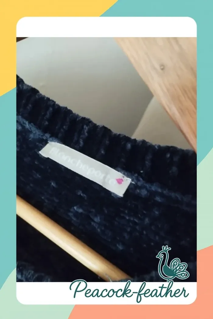 Pull douillet blanche porte 42/44 bleu - photo numéro 8