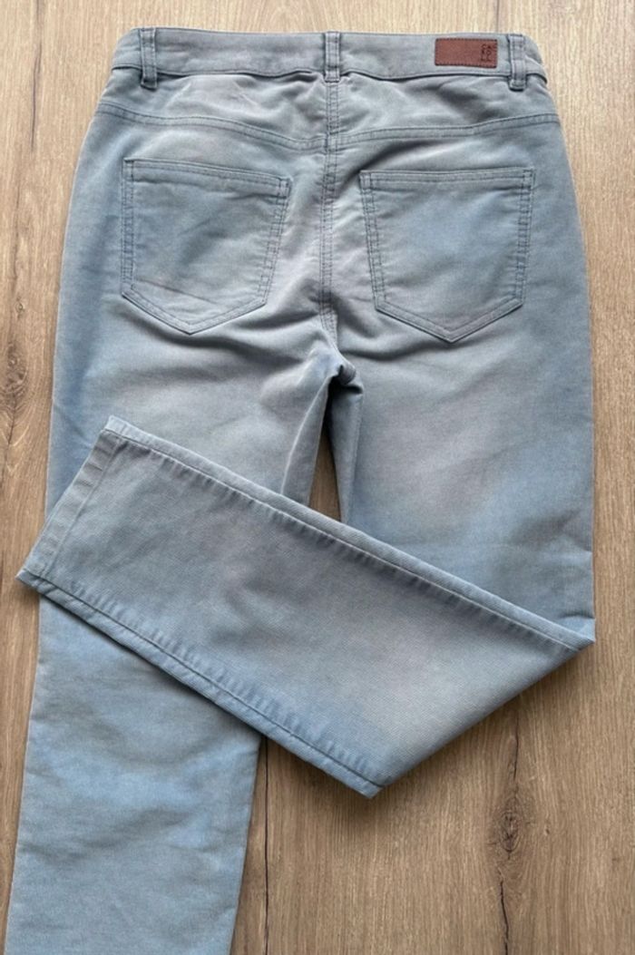 Pantalon Caroll velours côtelé taille 36 bleu ciel - photo numéro 9