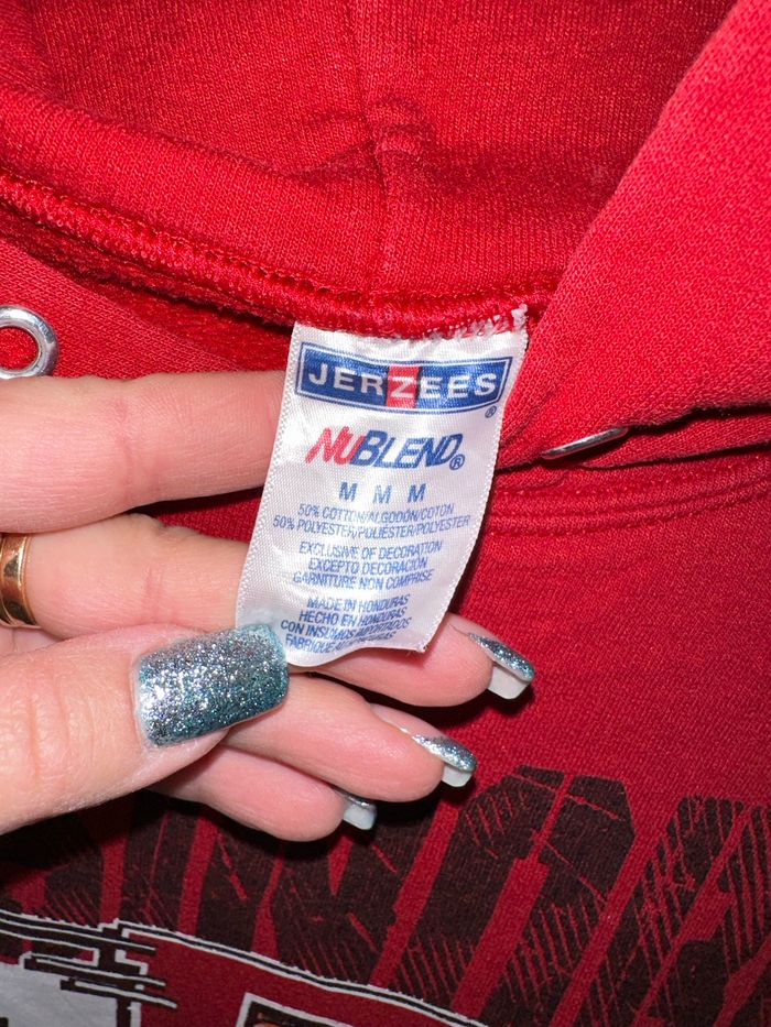 Pull à capuche taille 38 rouge - photo numéro 3