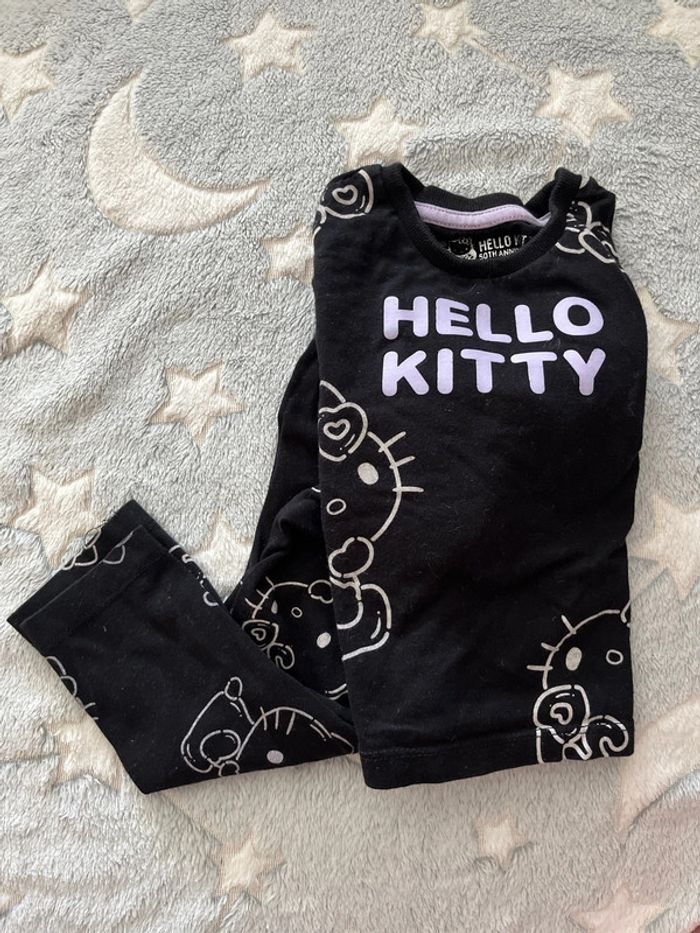 Ensemble teeshirt/legging noir Hello Kitty - photo numéro 2