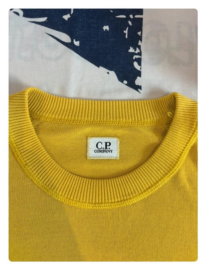 Pull C.P Company taille 48 (M) jaune moutarde - photo numéro 4