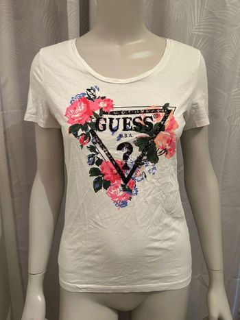 T-shirt fleurs blanc Guess M 38