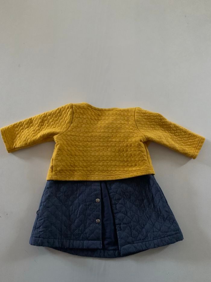 Ensemble Robe bébé fille avec son gilet - photo numéro 2