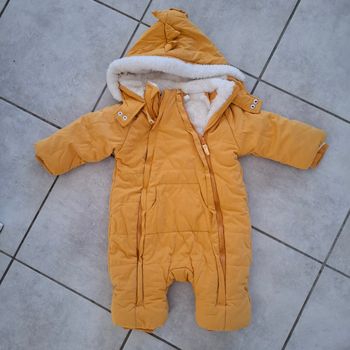 Combinaison pilote polaire bébé 12 mois moutarde
