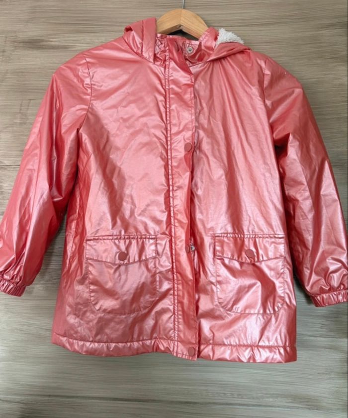 Manteau mi-saison doublé sherpa fille