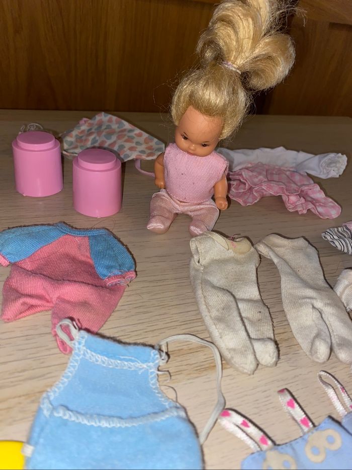 Mattel Barbie poupée doucoeur bebe baby accessoires family heart 1984 - photo numéro 5