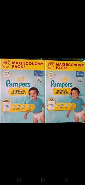 2 paquets pampers premium protection taille 5
