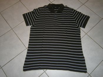 Polo MC rayé marron CELIO Taille 2XL