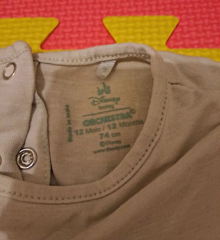 T-shirt manches longues blanc Nala, Disney baby, taille 12 mois (74 cm) - photo numéro 3