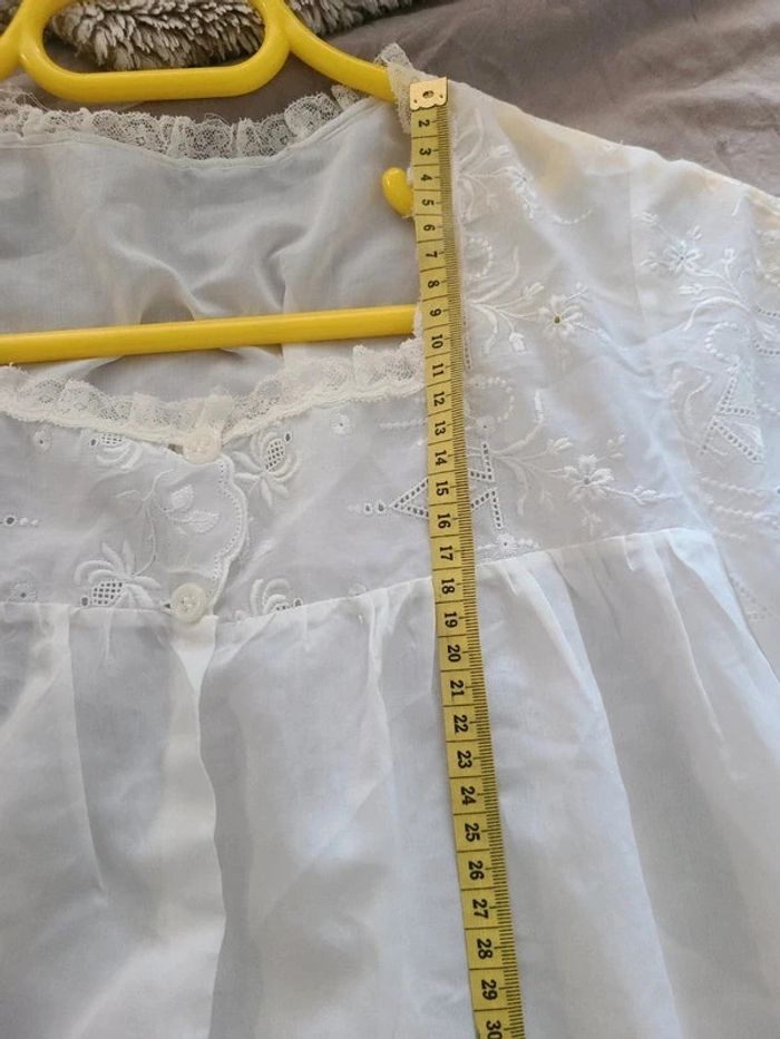 Vieille chemise de nuit tissu très léger vintage - photo numéro 10