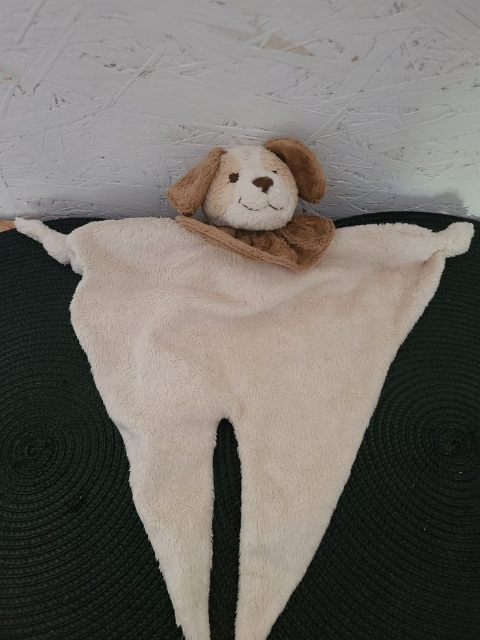 Doudou plat chien marron beige Bukowski Collerette 4 noeuds - photo numéro 3