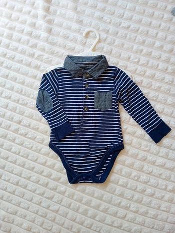 Body à col chemise 3/6mois garçon 💙🤍