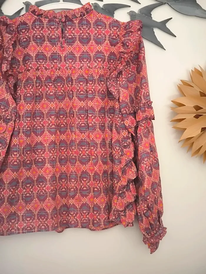 Blouse Sezane a volants imprimé 34 - photo numéro 16